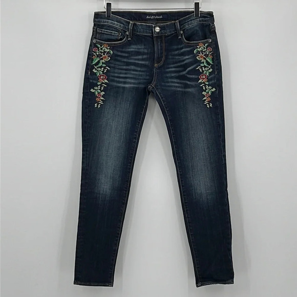 Driftwood Embroidered Skinny Jeans - Size 29 - Picture 1 of 8